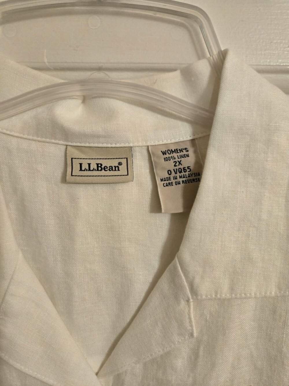LL Bean short sleeve linen shirt 2X - Picture 2 of 3